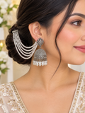 Elegant Silver Jhumka Earrings – Traditional Indian Jewelry